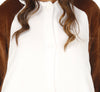 GP86667 – Tier Kigurumi Kostüm Karneval Kapuzenoverall – Größe: 42 - 44 (L) – Farbe: Weiß