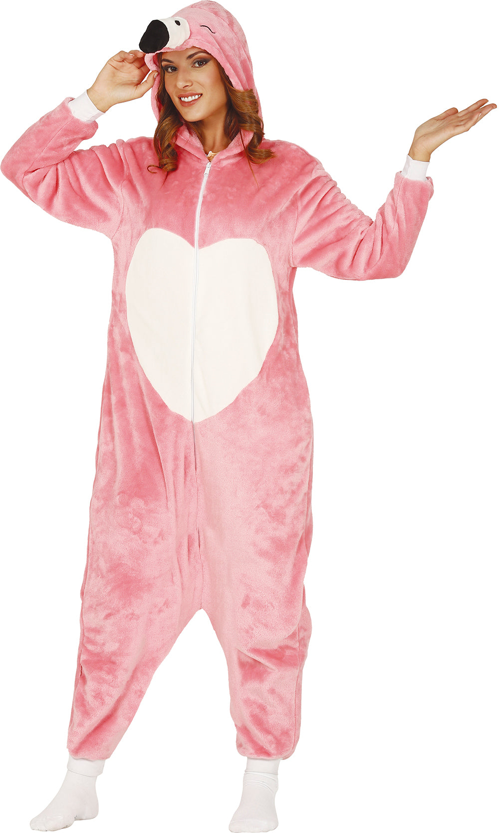GP86670 – Tiere Kigurumi Rosa Flamingo Einhorn – Größe: 42 - 44 (L) – Farbe: Pink