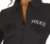 GP86687 – Polizei Karnevalsoutfit Hut Overall – Größe: 36 - 38 (S) – Farbe: Schwarz