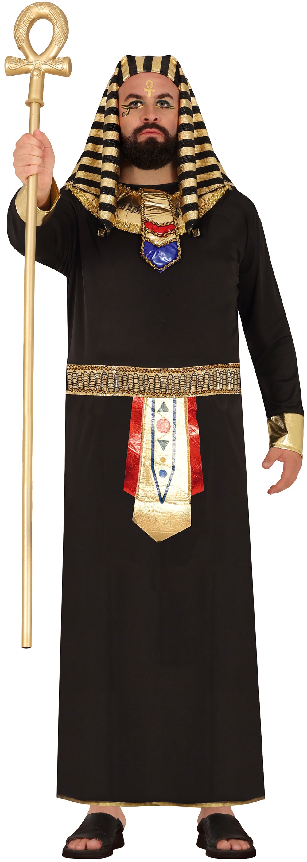 GP86613 – Pharao Ägypten König Kostüm – Größe: 54 - 56 (XL) – Farbe: Schwarz