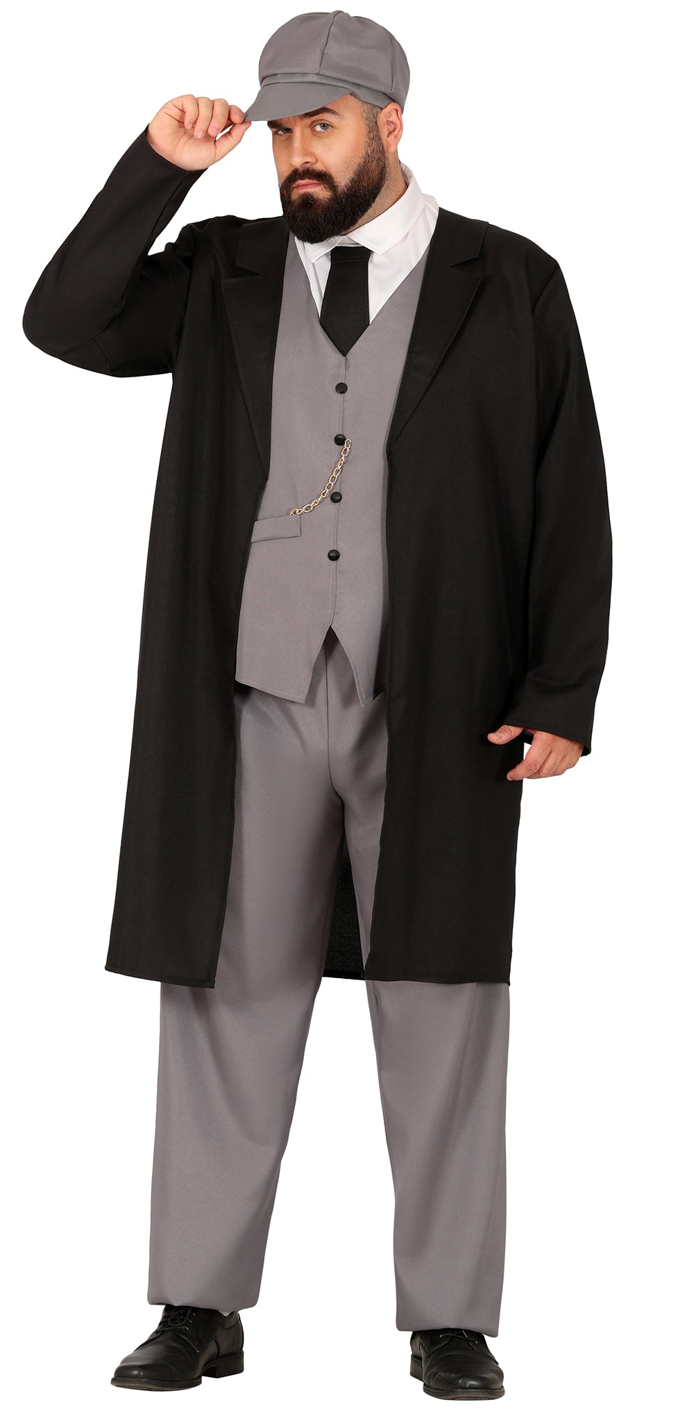 GP86652 – Gangsteroutfit 20s Karneval Retro – Größe: 54 - 56 (XL) – Farbe: Schwarz