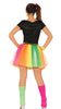 GP86682 – 80s Retro Karnevalskostüm Neon Tutu – Größe: 42 - 44 (L) – Farbe: Schwarz