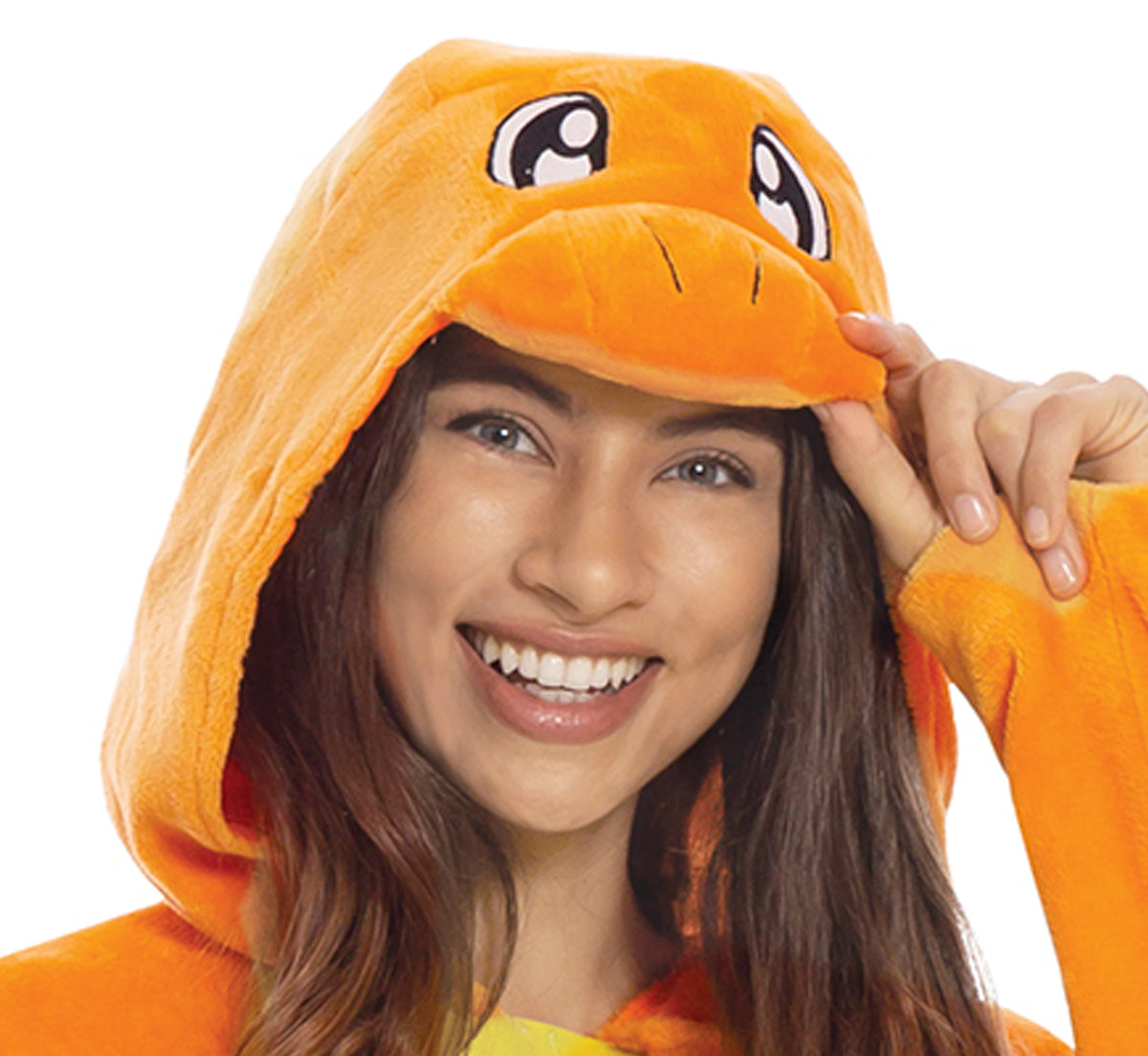 GP84626 – Drache Kapuze Jumpsuit Tier Kostüm – Größe: 54 - 56 (XL) – Farbe: Orange