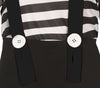 GP79200 – Clown Pantomime Kostüm Schwarz Weiß – Größe: 44 - 46 (XL) – Farbe: Schwarz