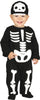 GP87010 – Skelett Halloween Kostüm Overall Mütze – Größe: 92/98, 74/80, 86/92 – Farbe: Schwarz