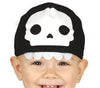 GP87010 – Skelett Halloween Kostüm Overall Mütze – Größe: 92/98, 74/80, 86/92 – Farbe: Schwarz