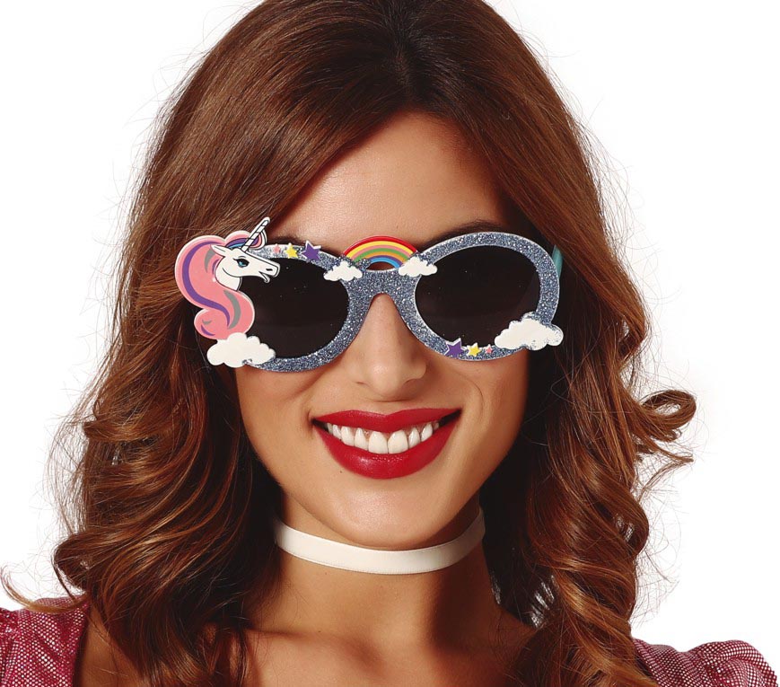 GP17945 – Einhorn Brille für Erwachsene mit Glitzer – Farbe: Mehrfarbig, Ansicht 2