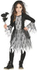 GP87318 – Halloween Gespenst Kleid Dunkel Schleier – Größe: 98/104 – Farbe: Schwarz