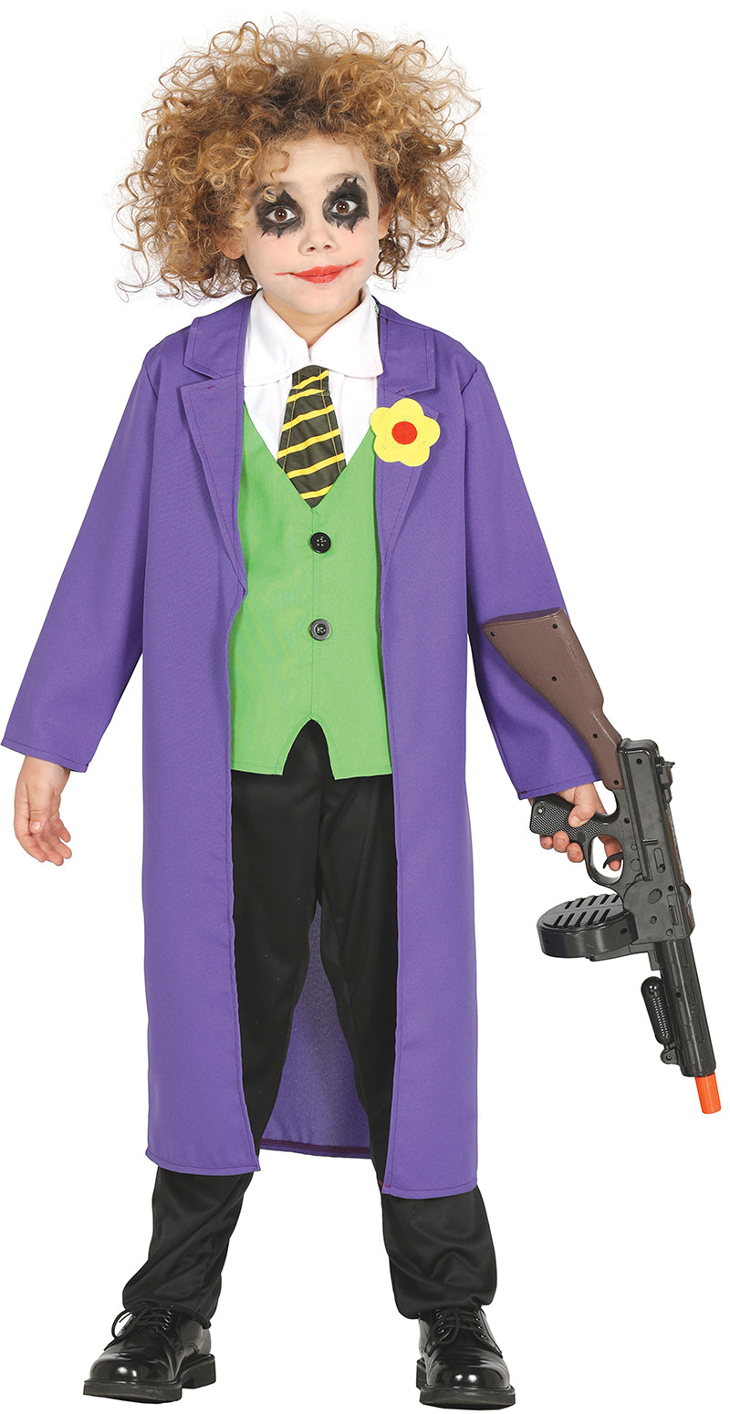 GP87322 – Mr Smile Halloween Abenteuer Held Kostüm – Größe: 128/134 – Farbe: Lila