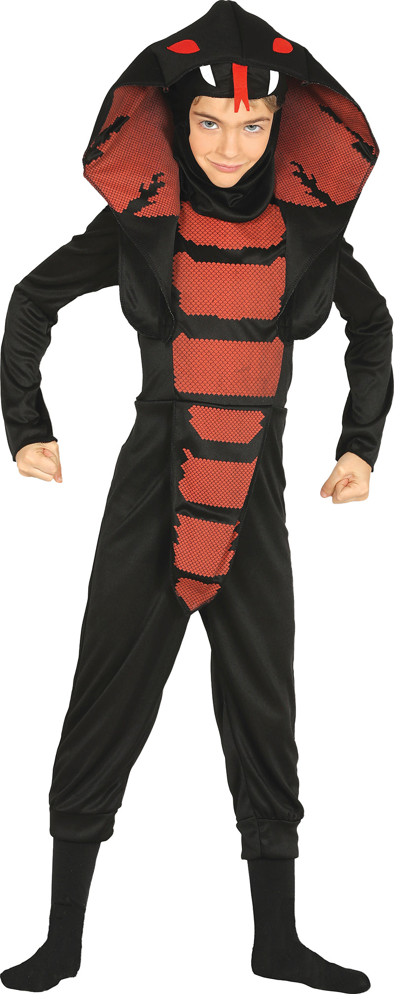 GP87363 – Ninja Abenteuerkostüm Schlange Schattenkrieger – Größe: 128/134 – Farbe: Schwarz
