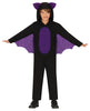 GP87370 – Fledermaus Kostüm Halloween Schwarz Lila – Größe: 98/104 – Farbe: Schwarz
