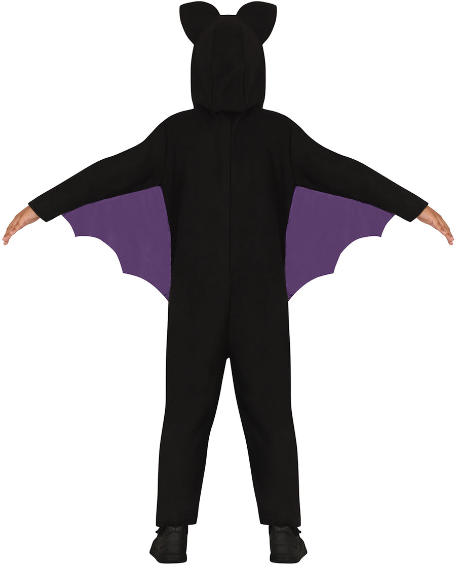 GP87370 – Fledermaus Kostüm Halloween Schwarz Lila – Größe: 98/104 – Farbe: Schwarz, Ansicht 2