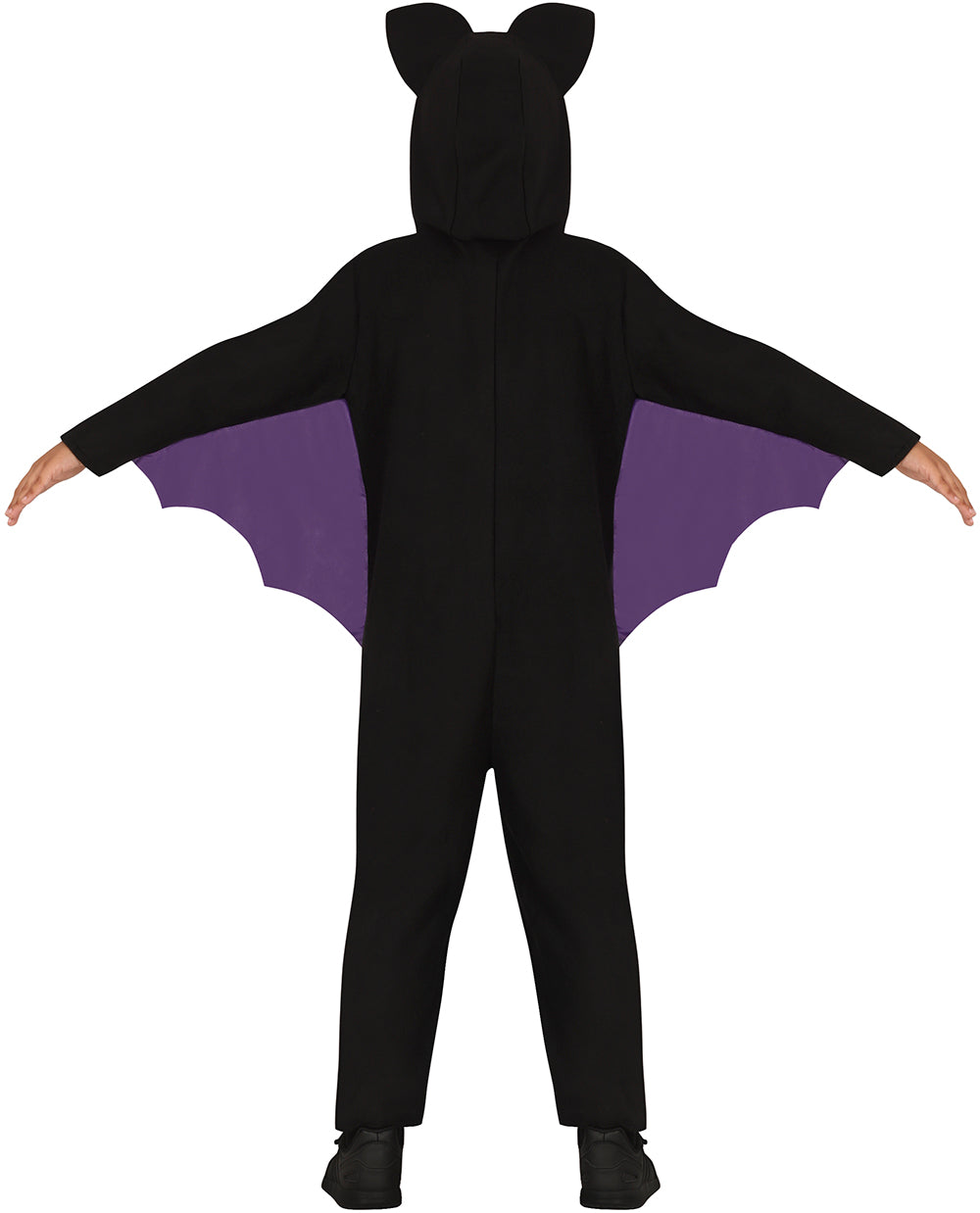 GP87370 – Fledermaus Kostüm Halloween Schwarz Lila – Größe: 128/134 – Farbe: Schwarz