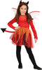 GP87379 – Dämonen Kostüm Teufel Haarreif Kleid – Größe: 110/116 – Farbe: Rot