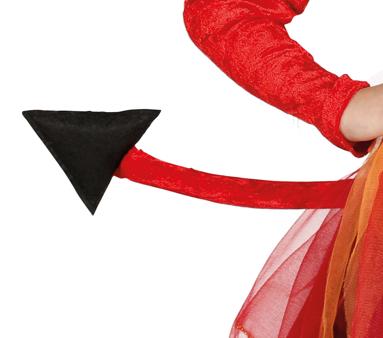 GP87379 – Dämonen Kostüm Teufel Haarreif Kleid – Größe: 128/134 – Farbe: Rot