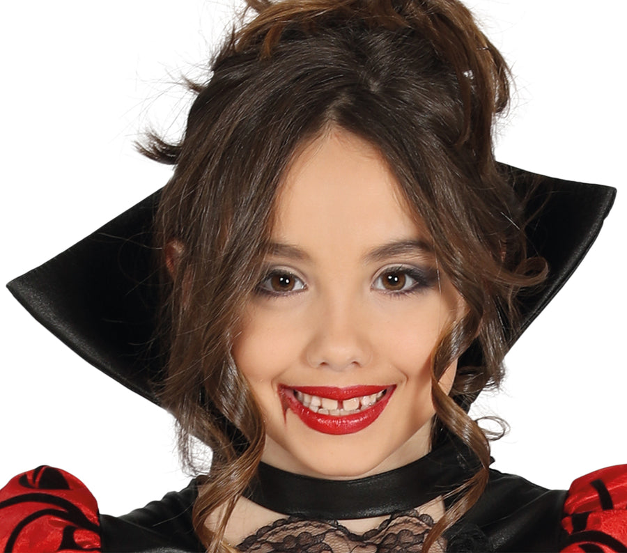 GP87394 – Vampir Halloween Kleid Kinder Rot – Größe: 98/104 – Farbe: Schwarz, Ansicht 2