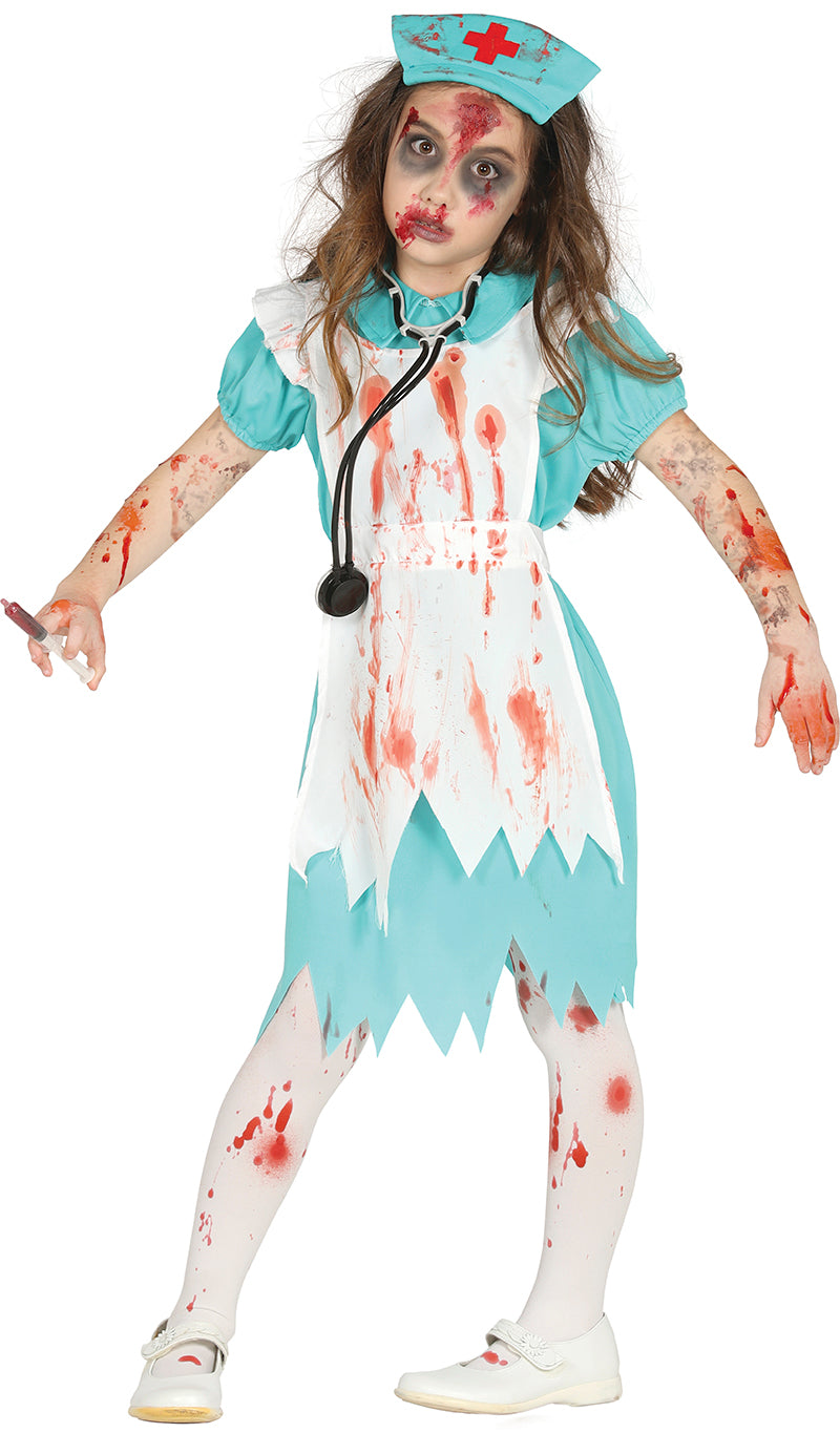 Zombie Krankenschwester Kostüm für Mädchen