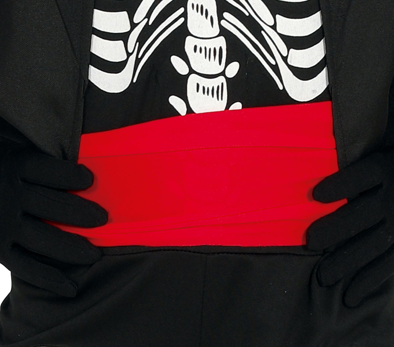 GP87438 – Mexikanischer Dia De Los Muertos Skelett – Größe: 128/134 – Farbe: Schwarz