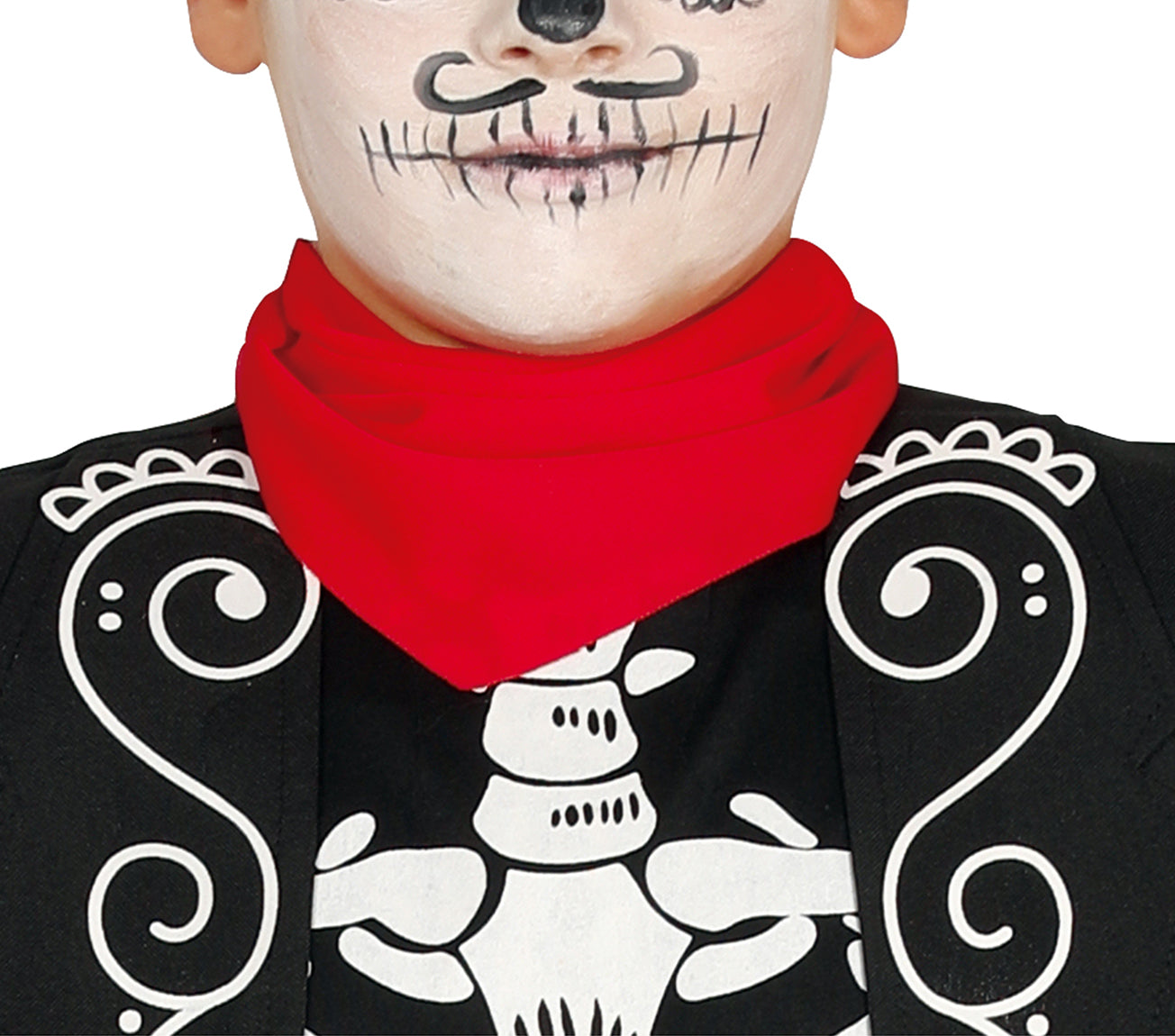GP87438 – Mexikanischer Dia De Los Muertos Skelett – Größe: 140/146 – Farbe: Schwarz