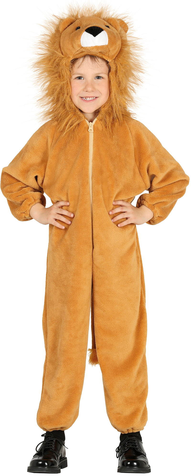 GP87488 – Tiere Karneval Kostüm Kapuze Mähne – Größe: 110/116 – Farbe: Braun