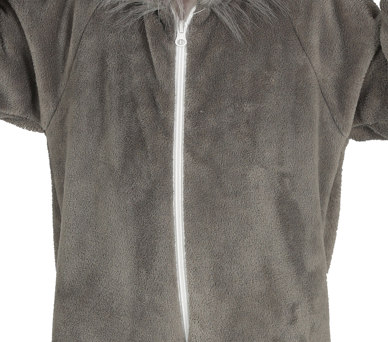 GP87490 – Werwolf Kostüm Tier Einteiler Kapuze – Größe: 98/104 – Farbe: Grau