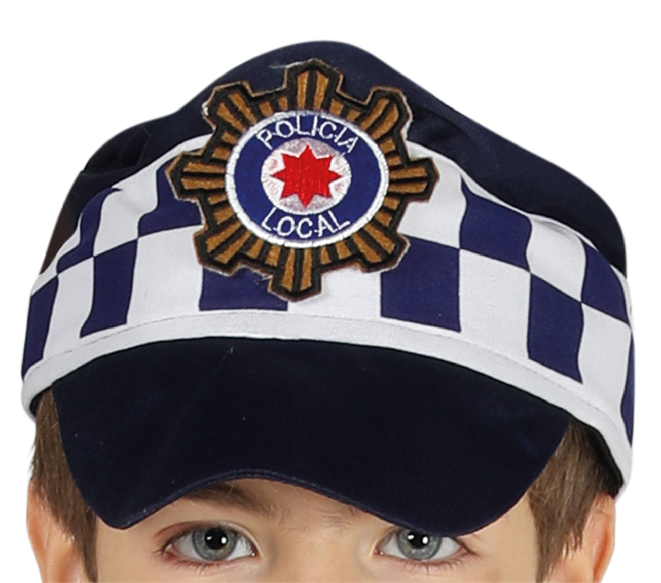 GP87507 – Polizei Karneval Fasching Mütze Gürtel – Größe: 98/104 – Farbe: Schwarz