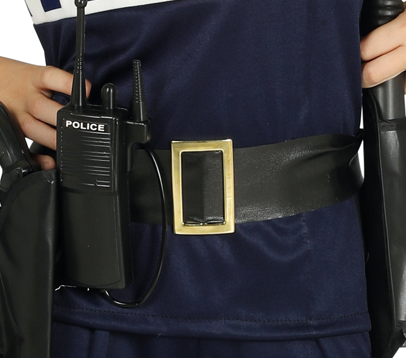 GP87507 – Polizei Karneval Fasching Mütze Gürtel – Größe: 128/134 – Farbe: Schwarz