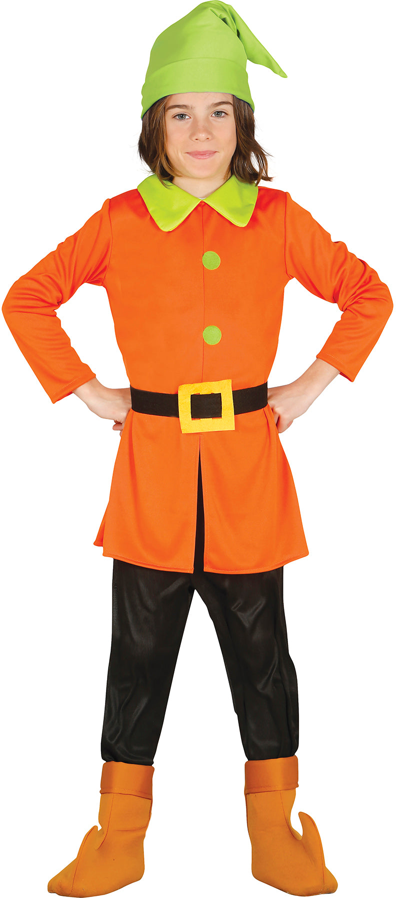 GP87514 – Märchenhafter Zwerg Karnevalskostüm – Größe: 98/104 – Farbe: Orange
