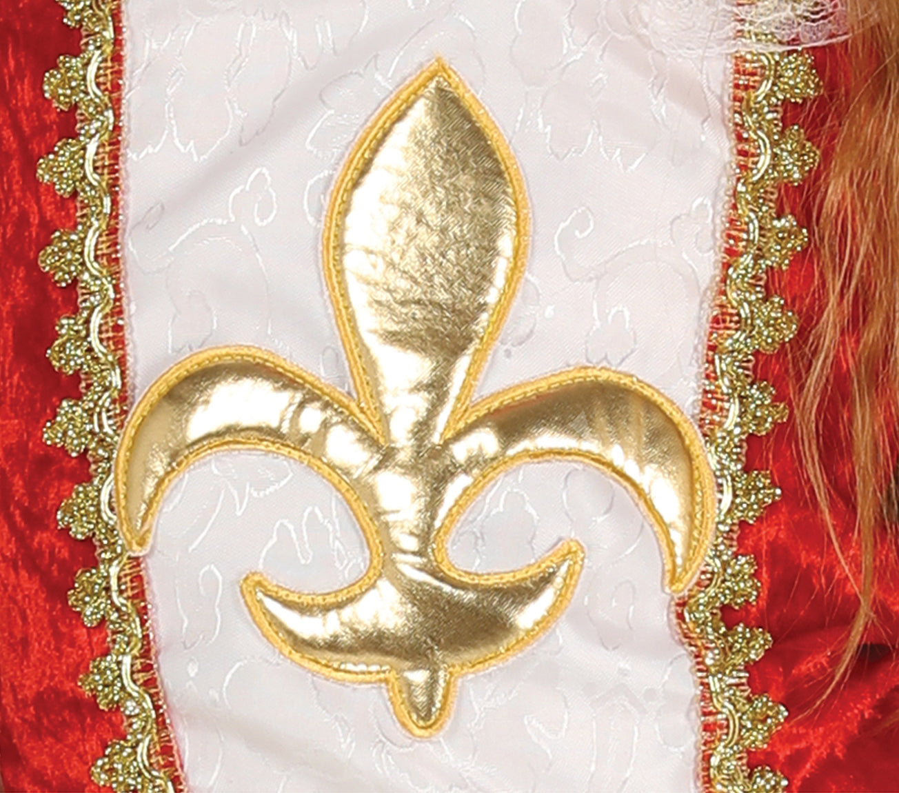 GP87524 – Musketier Karneval Outfit Hut Jabot – Größe: 110/116 – Farbe: Weiß