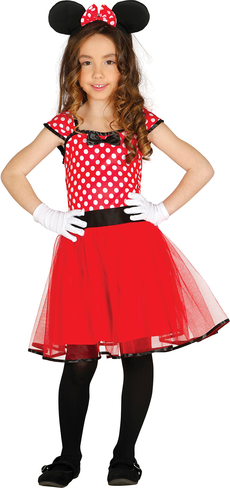 GP87531 – Maus Karneval Kostüm Kinder Ohrenschmuck – Größe: 110/116 – Farbe: Rot