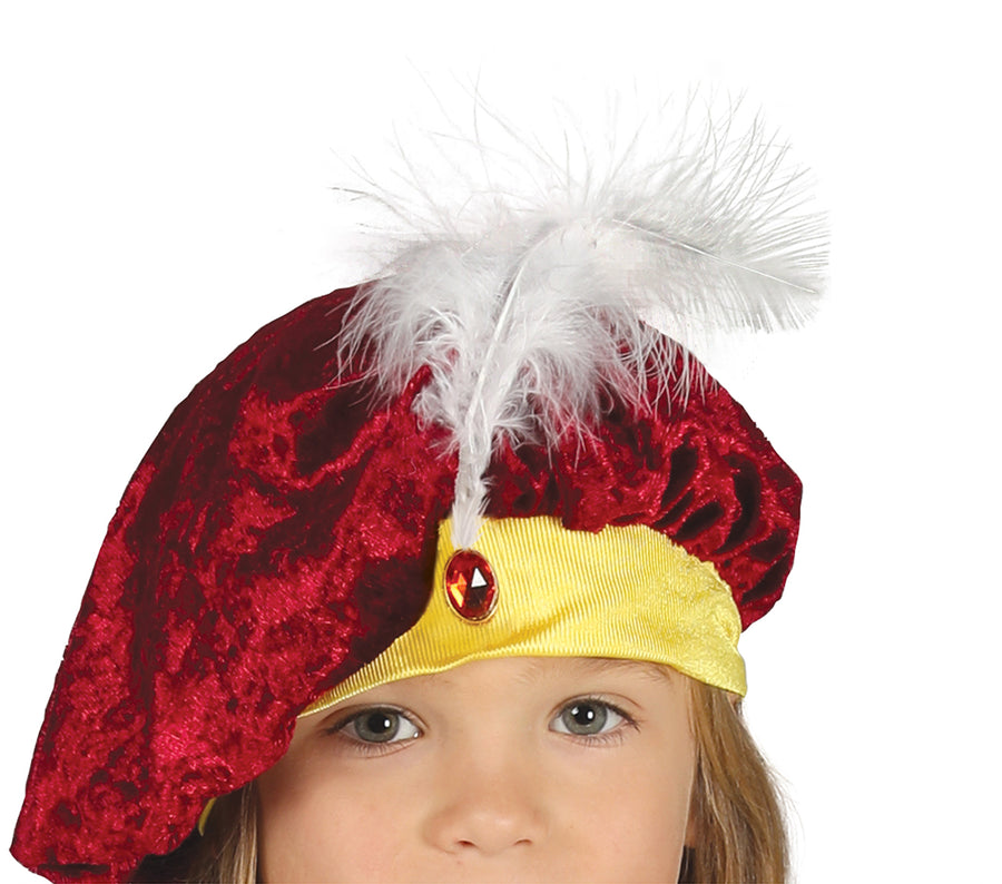 GP87557 – Prinz Mittelalter Karneval Kostüm Umhang Hut – Größe: 98/104 – Farbe: Grau, Ansicht 2