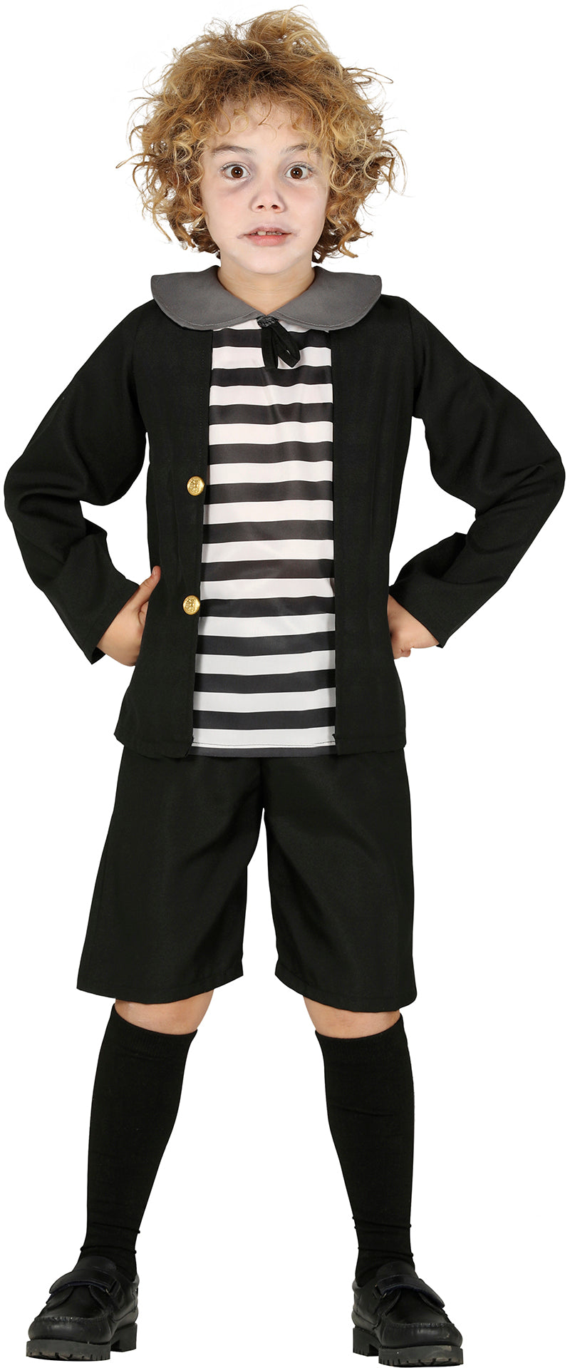 GP87683 – Gespenst Schule Junge Halloween – Größe: 128/134 – Farbe: Schwarz
