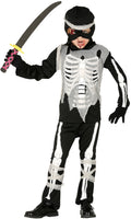 Skelett Ninja Halloween Kostüm Kinder