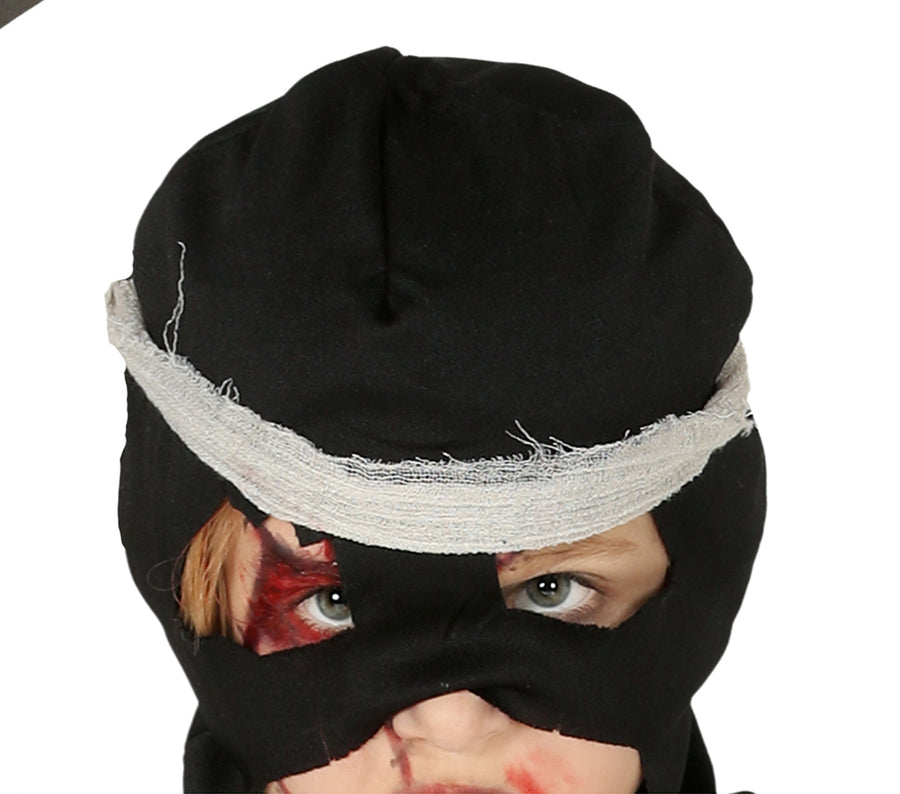 GP87732 – Skelett Ninja Halloween Kostüm Kinder – Größe: 98/104 – Farbe: Weiß, Ansicht 2