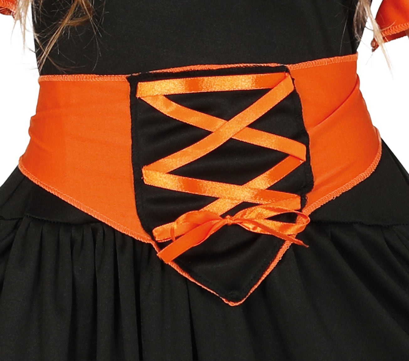 GP87741 – Hexe Halloween Kostüm Mädchen Horror – Größe: 128/134 – Farbe: Schwarz