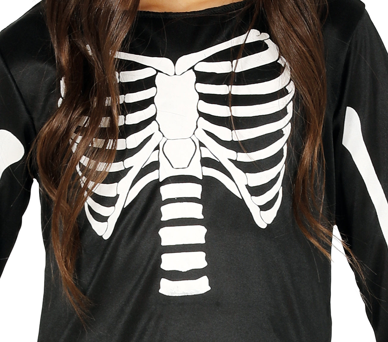 GP87751 – Skelett Spuk Abenteuer Kinder Halloween – Größe: 140/146 – Farbe: Schwarz