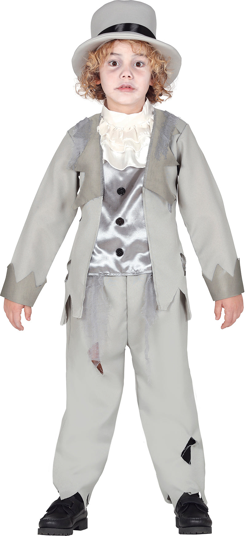 GP87755 – Geistiger Baron Zombie Festlicher – Größe: 110/116 – Farbe: Grau
