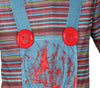 GP87800 – Halloween Puppe Jumpsuit Gruselige – Größe: 98/104 – Farbe: Blau