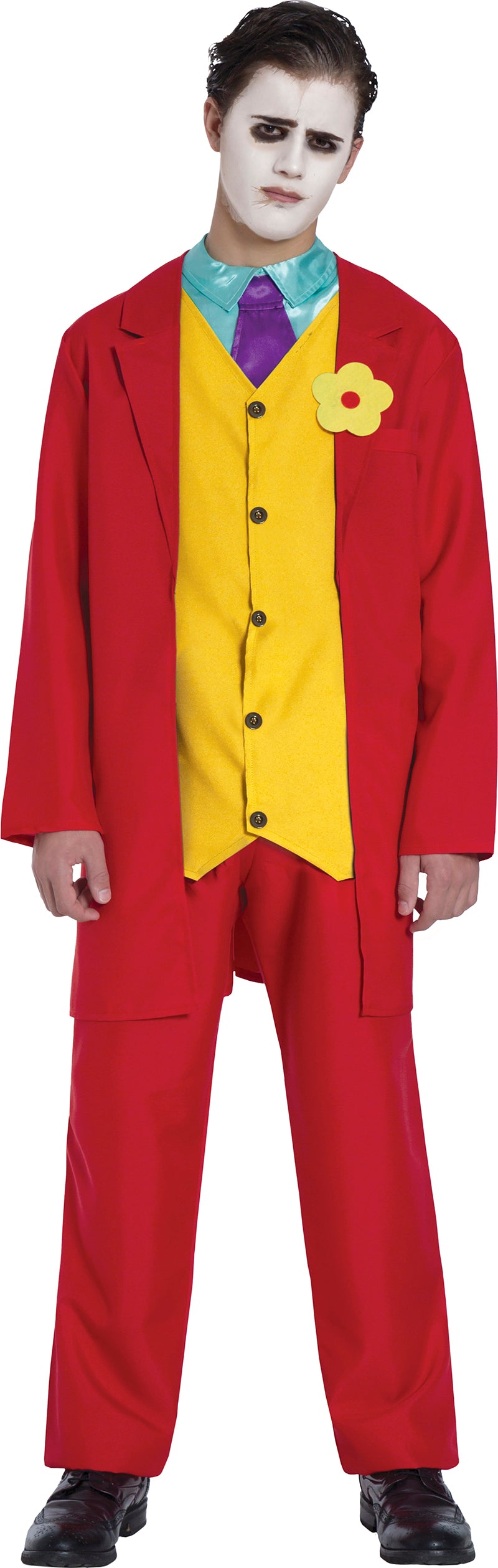 Psycho Clown Kostüm für Herren roter Anzug