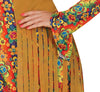 GP88173 – Hippie Karneval Gewand Blumige – Größe: 44 - 46 (XL) – Farbe: Braun