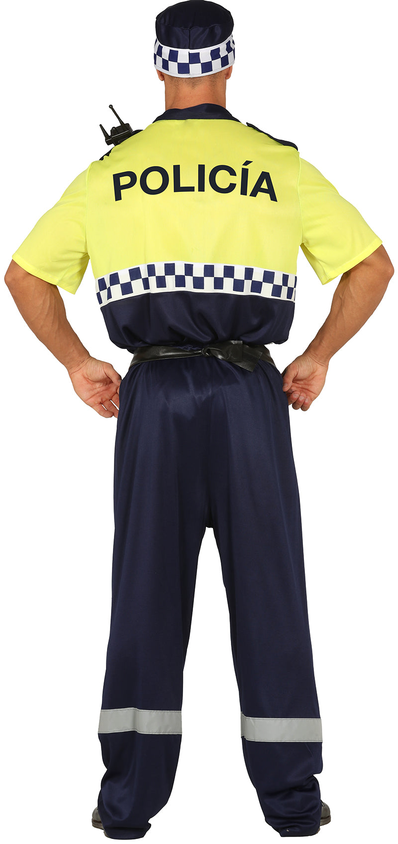 GP88190 – Polizei Uniform Karneval Kostüm Cap – Größe: 46 - 48 (S) – Farbe: Gelb, Ansicht 2
