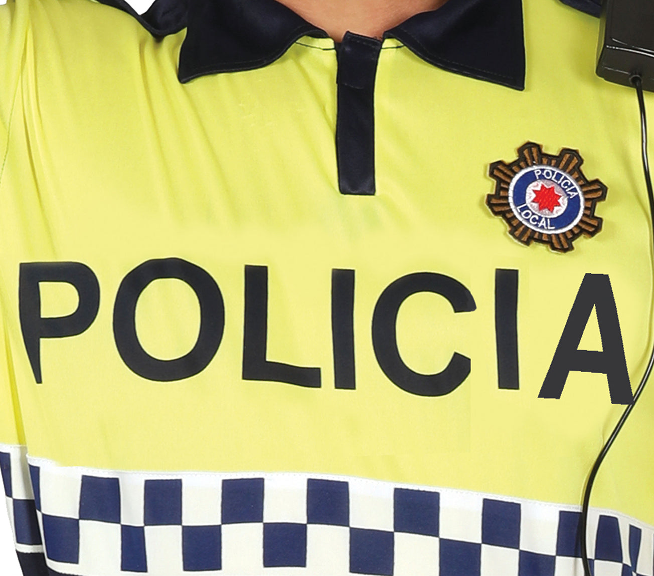 GP88190 – Polizei Uniform Karneval Kostüm Cap – Größe: 46 - 48 (S) – Farbe: Gelb
