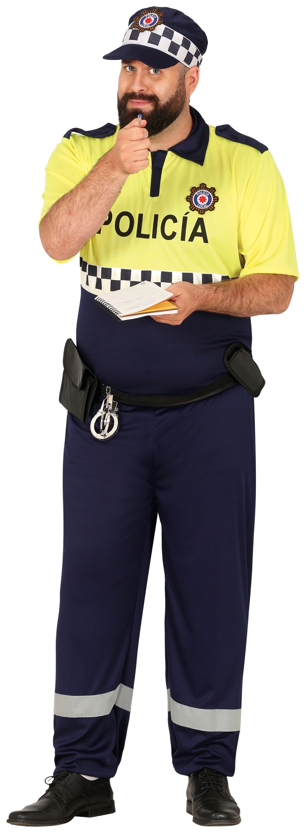 GP88190 – Polizei Uniform Karneval Kostüm Cap – Größe: 54 - 56 (XL) – Farbe: Gelb