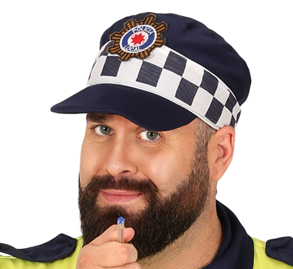 GP88190 – Polizei Uniform Karneval Kostüm Cap – Größe: 54 - 56 (XL) – Farbe: Gelb