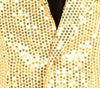GP88195 – Pailletten Goldjackett Eleganter Glanz – Größe: 46 - 48 (S) – Farbe: Gold