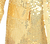 GP88195 – Pailletten Goldjackett Eleganter Glanz – Größe: 46 - 48 (S) – Farbe: Gold
