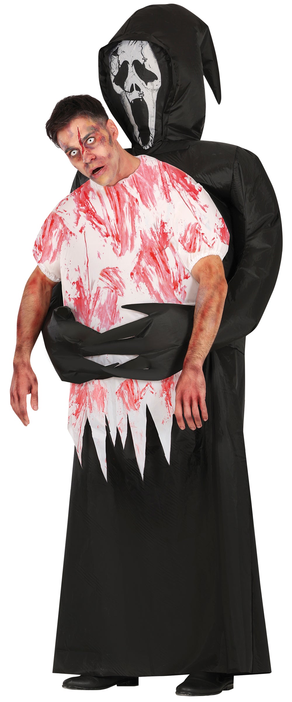 GP88025 – Halloween Phantom Tunika Mit Ventilator – Größe: 52 - 54 (L) – Farbe: Schwarz
