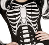 GP88039 – Skelett Halloween Jumpsuit Kostüm Grusel – Größe: 38 - 40 (M) – Farbe: Schwarz