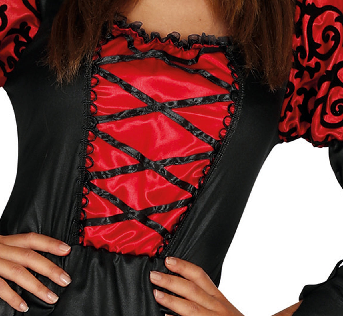 GP88052 – Vampir Halloween Gräfin Kostüm – Größe: 42 - 44 (L) – Farbe: Rot