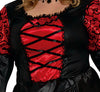 GP88052 – Vampir Halloween Gräfin Kostüm – Größe: 44 - 46 (XL) – Farbe: Rot